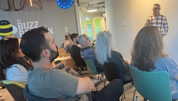 Omer Agiv and the Tel Aviv University alumni